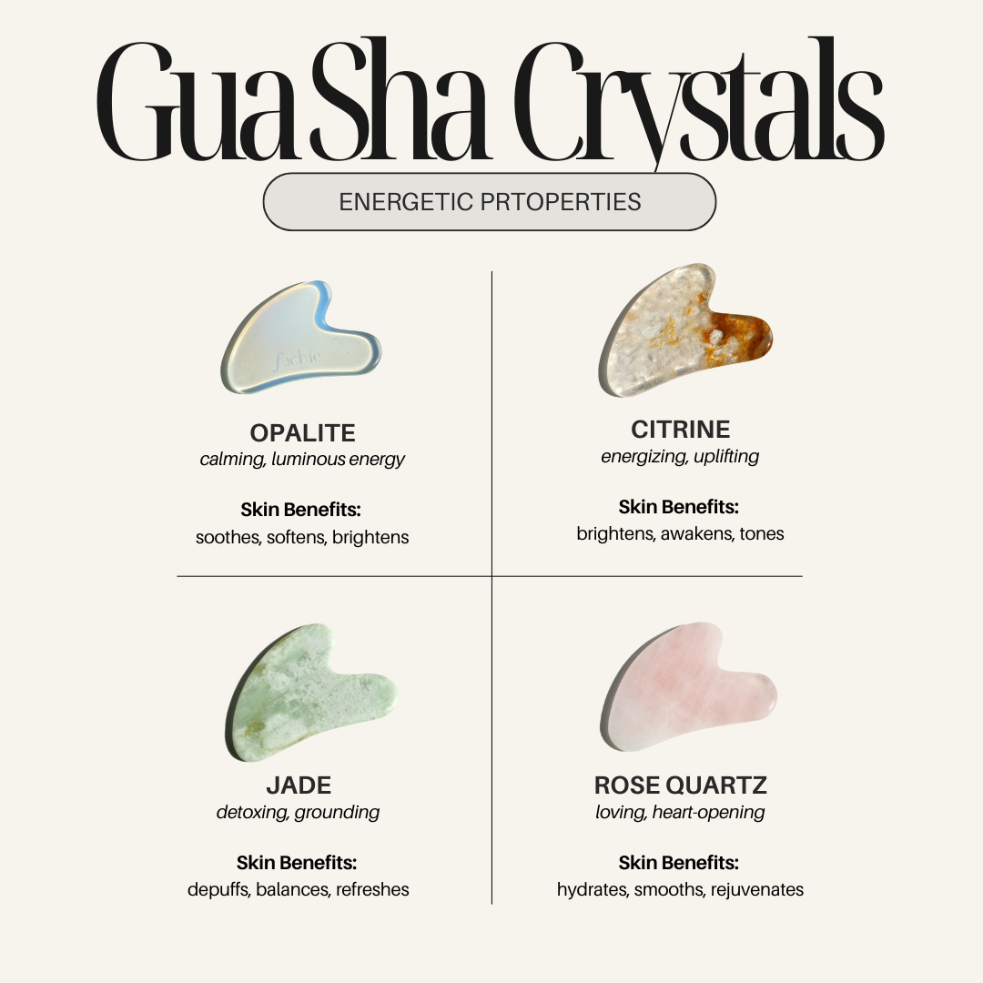 Rose Quartz - Herramienta de masaje facial Gua Sha