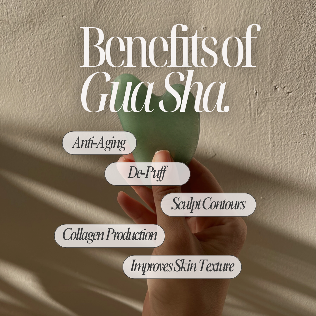 Rose Quartz - Herramienta de masaje facial Gua Sha