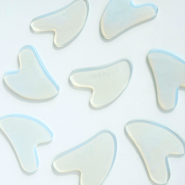 Gua Sha - Jade blanco - Herramienta de masaje facial