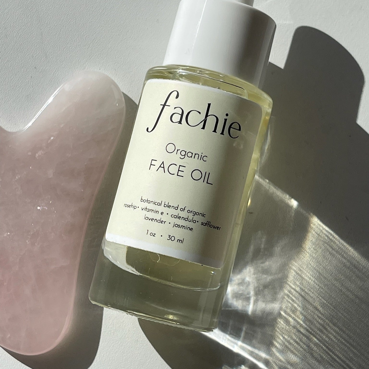 Rose Quartz - Herramienta de masaje facial Gua Sha