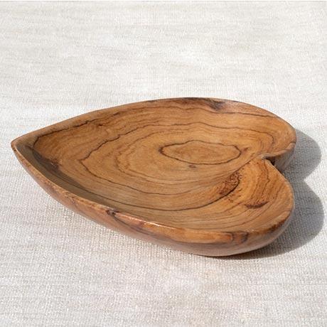 Wild Olive Wood Heart Shaped Mixing Bowl @ Fachie Market