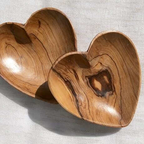 Wild Olive Wood Heart Shaped Mixing Bowl @ Fachie Market