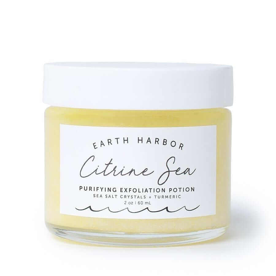 Tropical Exfoliator: Citrine Gemstone + Turmeric Oil - Face Cleanser Earth Harbor - Fachie Market™